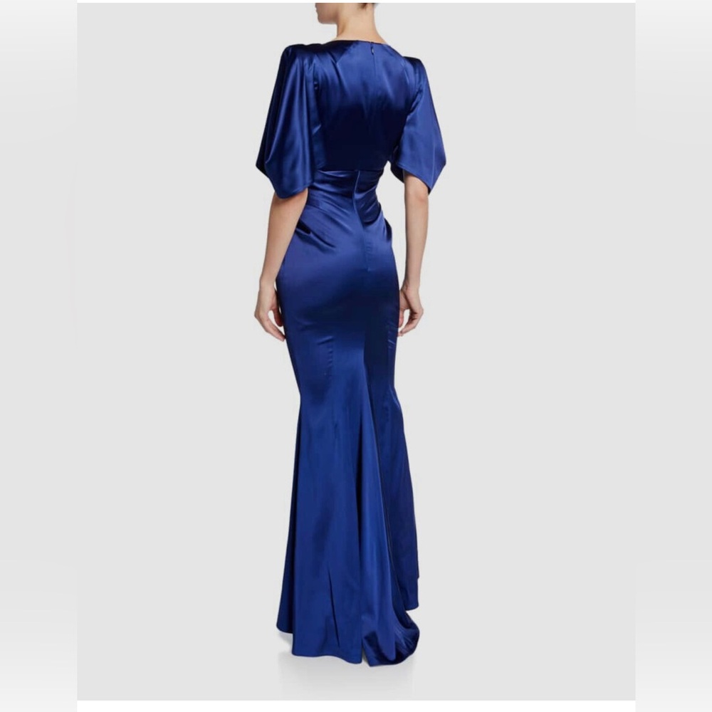 TALBOT‎ RUNHOF Tulip-Sleeve Satin Gown - Picture 3 of 16